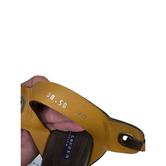 Ralph Lauren women’s brown, tan zebra shoe heels 4-inch-tall size 8 SKU 2929 - Picture 13 of 14